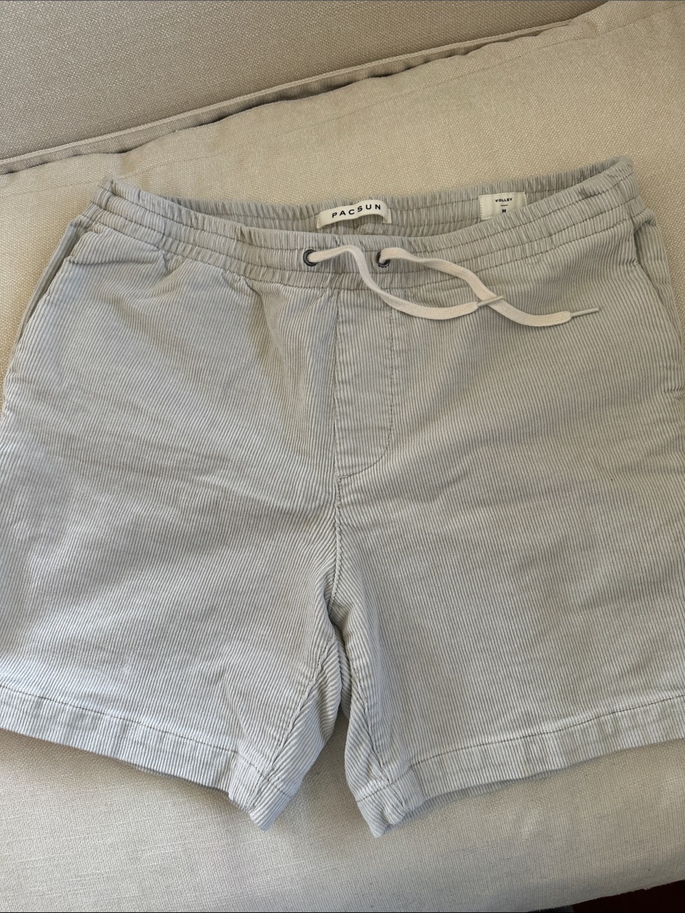 Men’s PacSun Light Gray Drawstring Corduroy Shorts